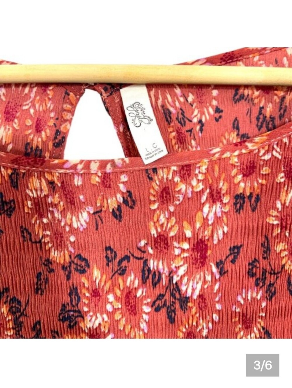 Free People Open Water Dress Charlotte Rose Womens Large Pre-Loved - Picture 2 of 3